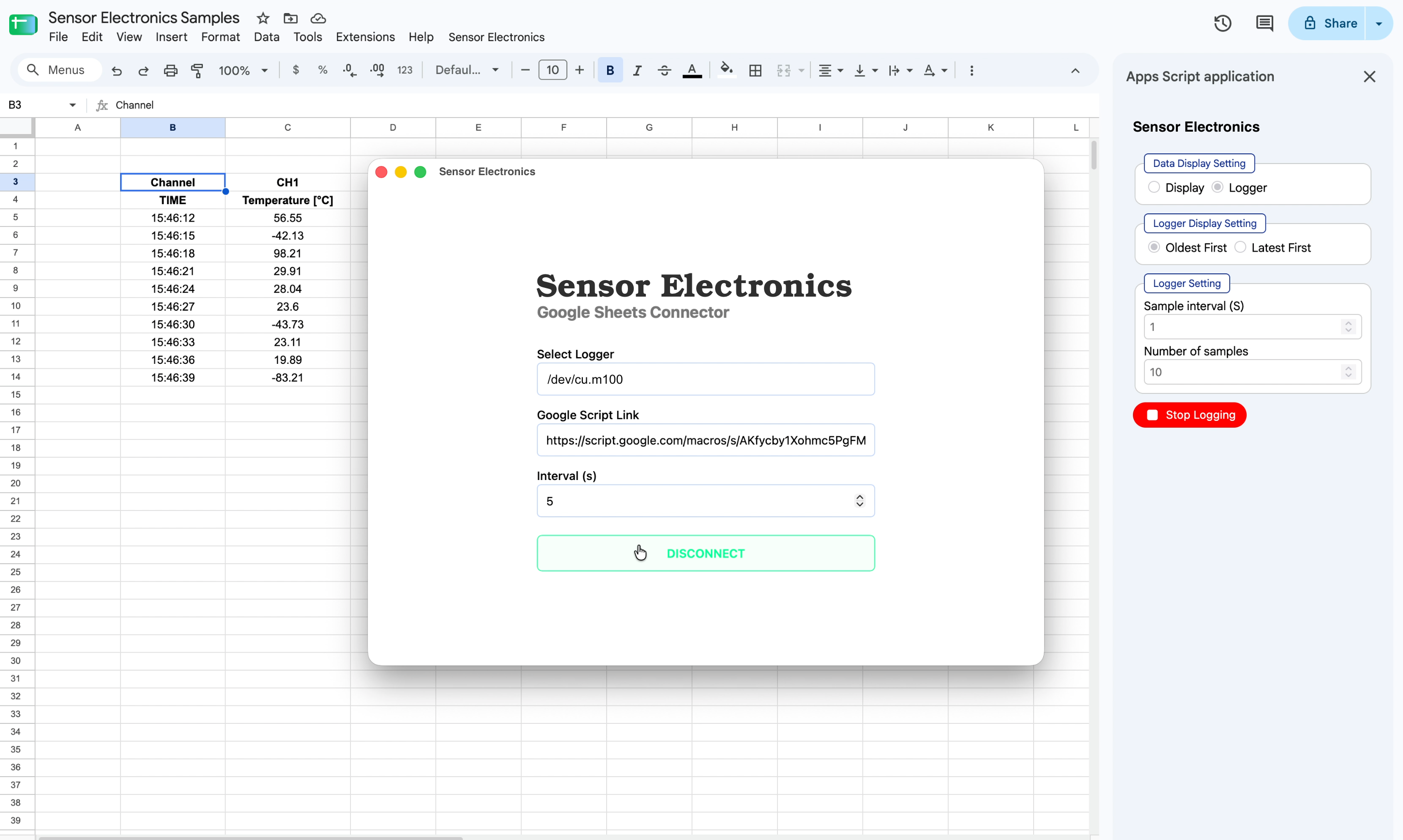 Sensor Electronics Sample